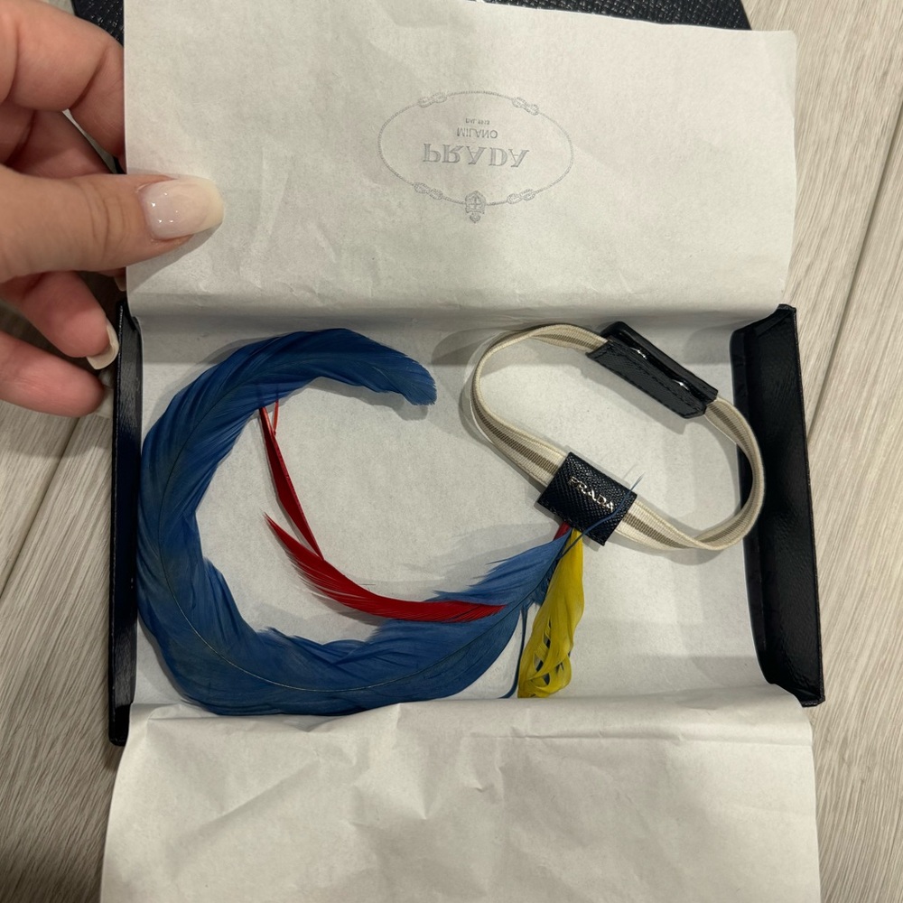 Prada feather wrap bracelet
